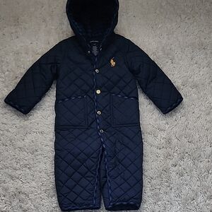 Ralph Lauren Navy Blue Snowsuit 24 Mos Kjk2